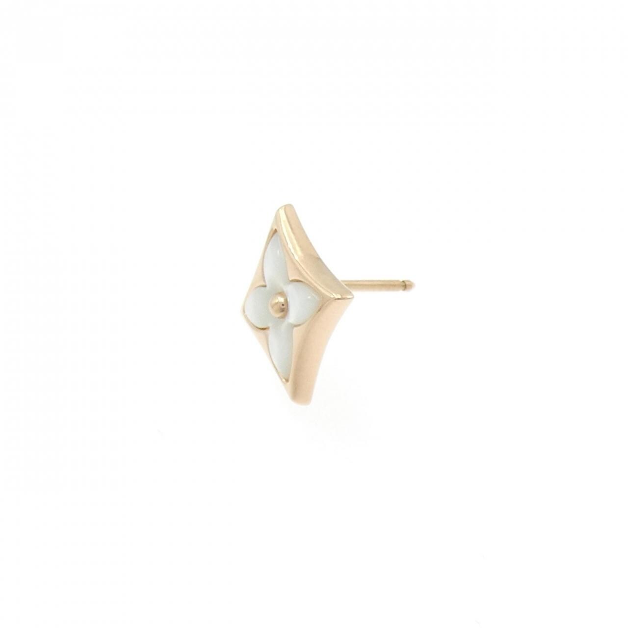 LOUIS VUITTON Puce Star Blossom Nacre Earrings One Ear