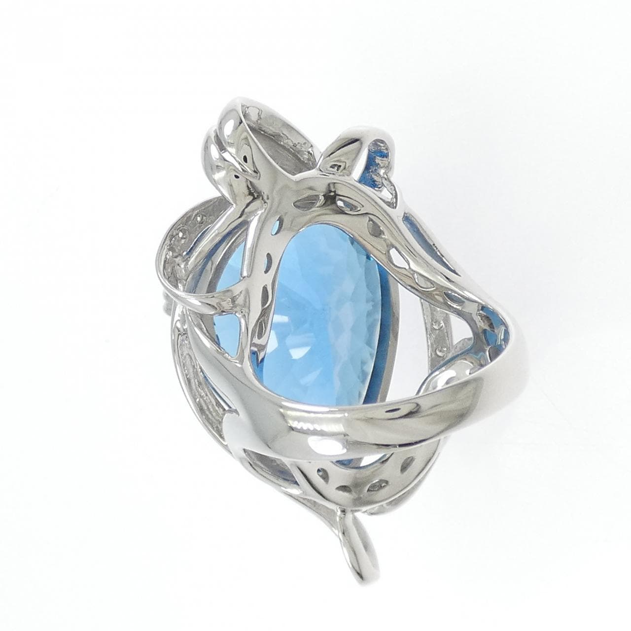 K18WG ブルートパーズ リング 27.70CT