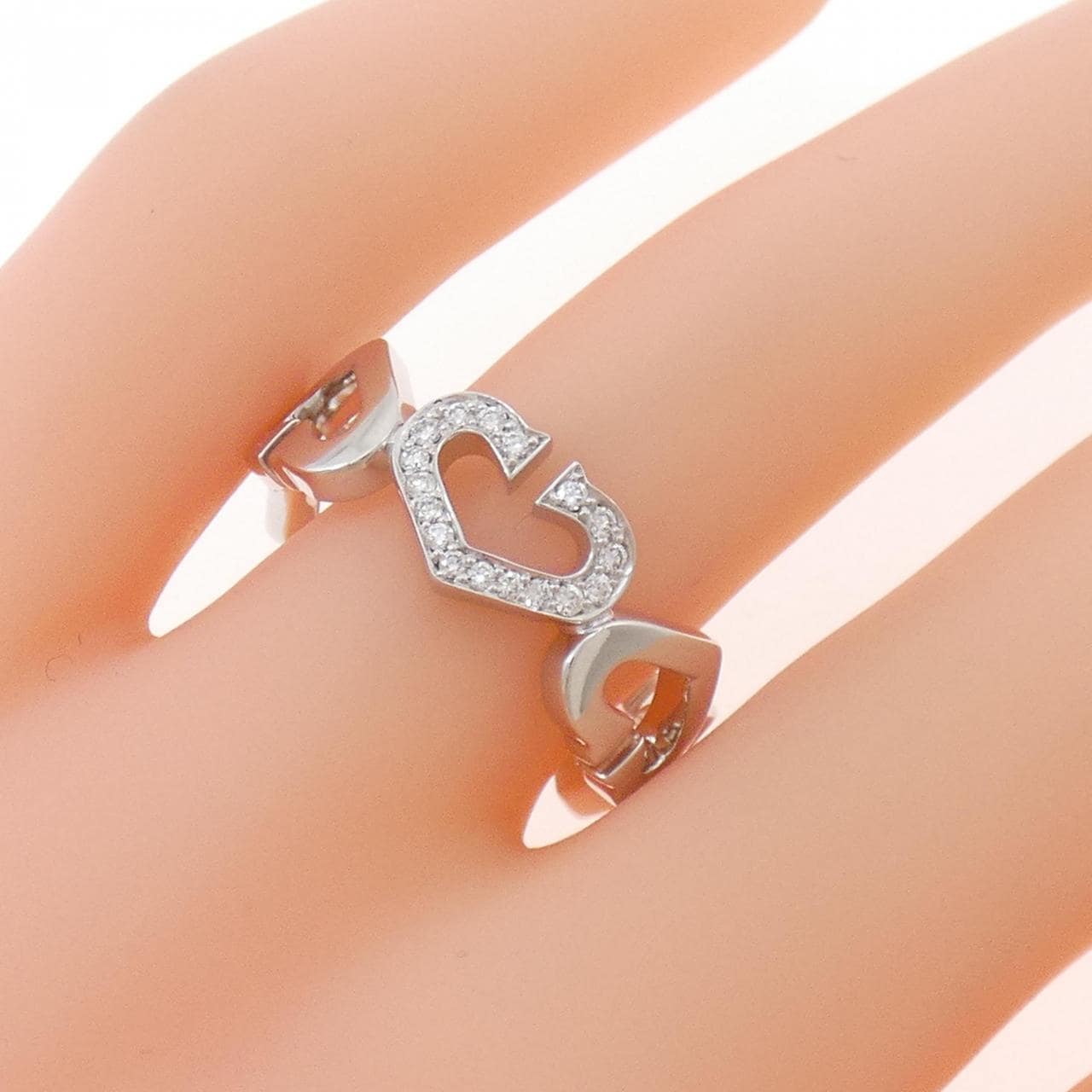 カルティエ Cハート 1P リング