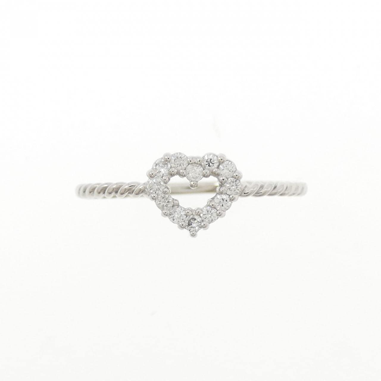 PT900 ハート ダイヤモンド リング 0.10CT