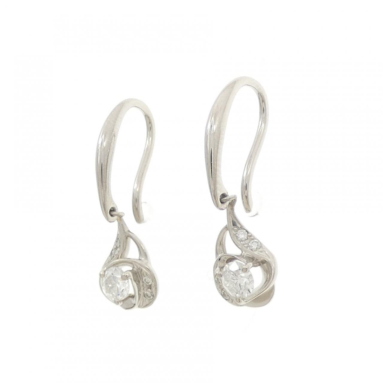 PT900 ダイヤモンド ピアス 0.38CT