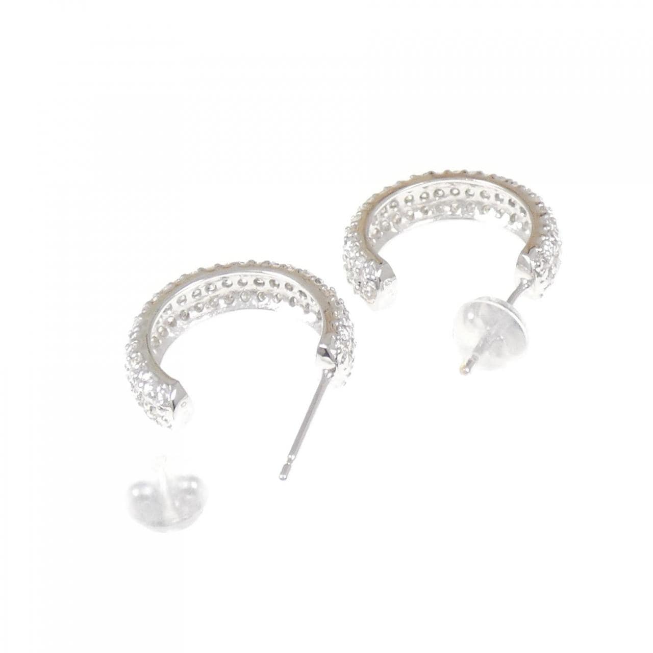 K18WG ダイヤモンド ピアス 1.00CT
