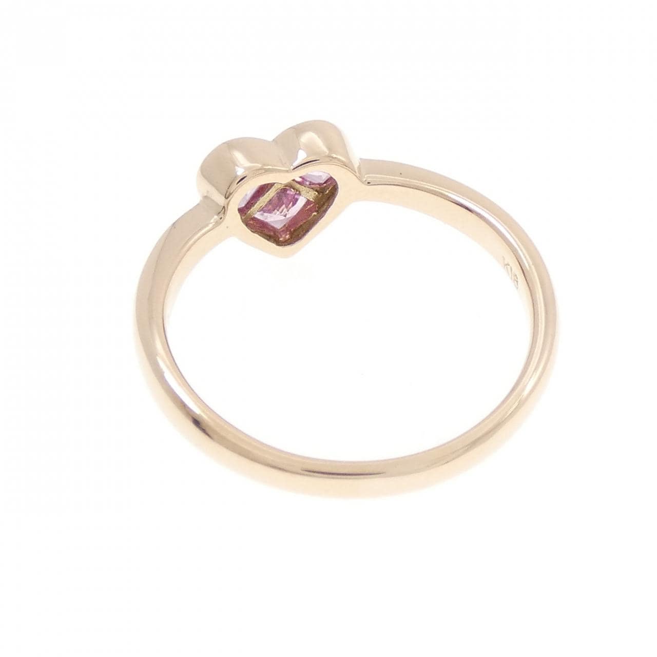 K18PG ハート サファイヤ リング 0.582CT