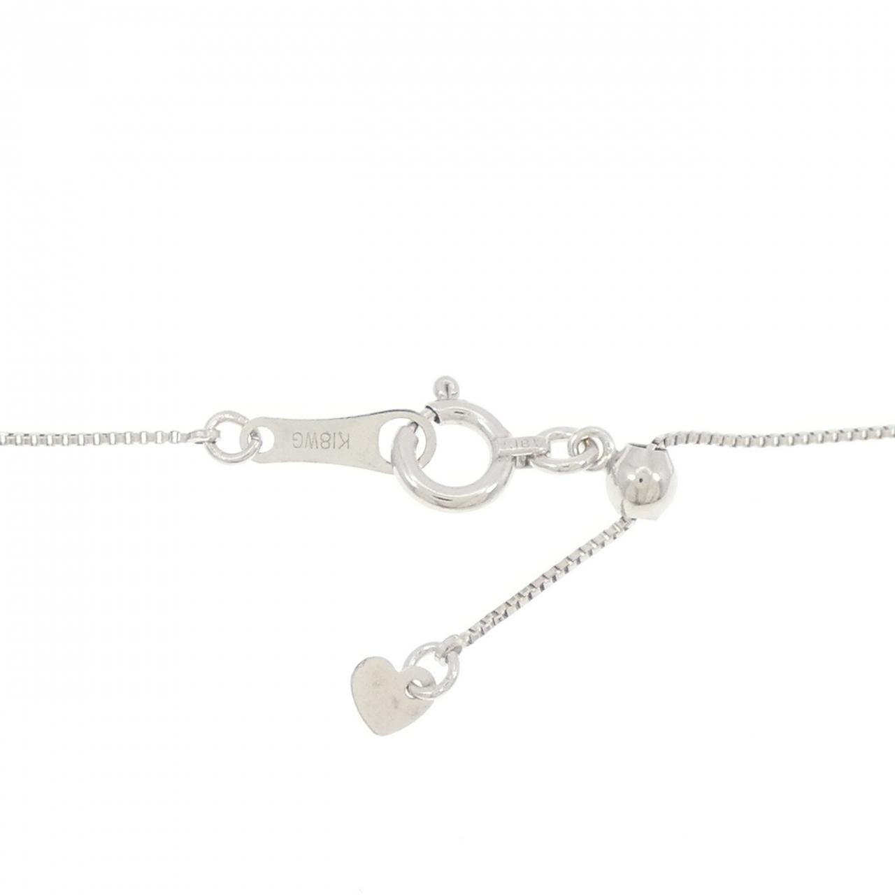 K18WG ダイヤモンド ネックレス 0.20CT