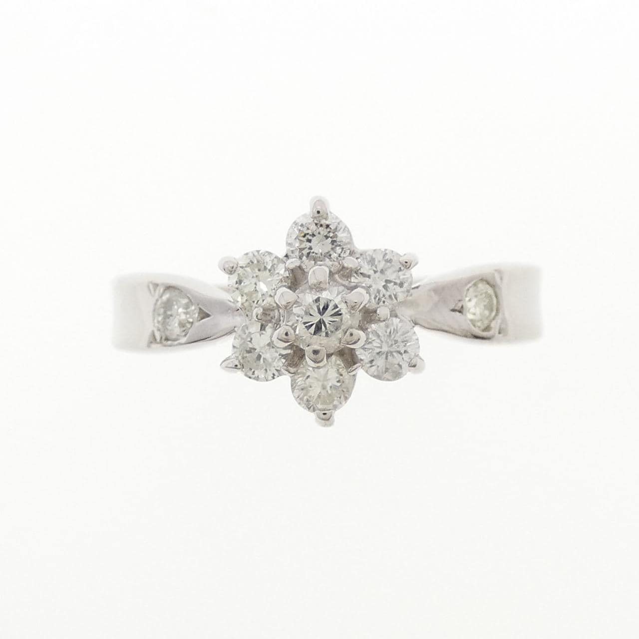 PT850 フラワー ダイヤモンド リング 0.53CT