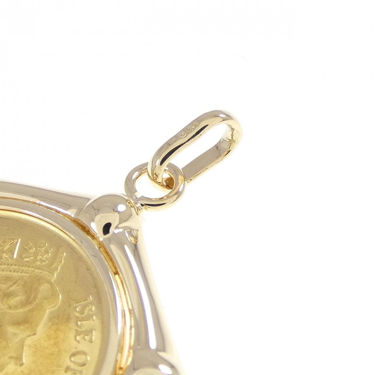 K18YG(枠) コイン ペンダント