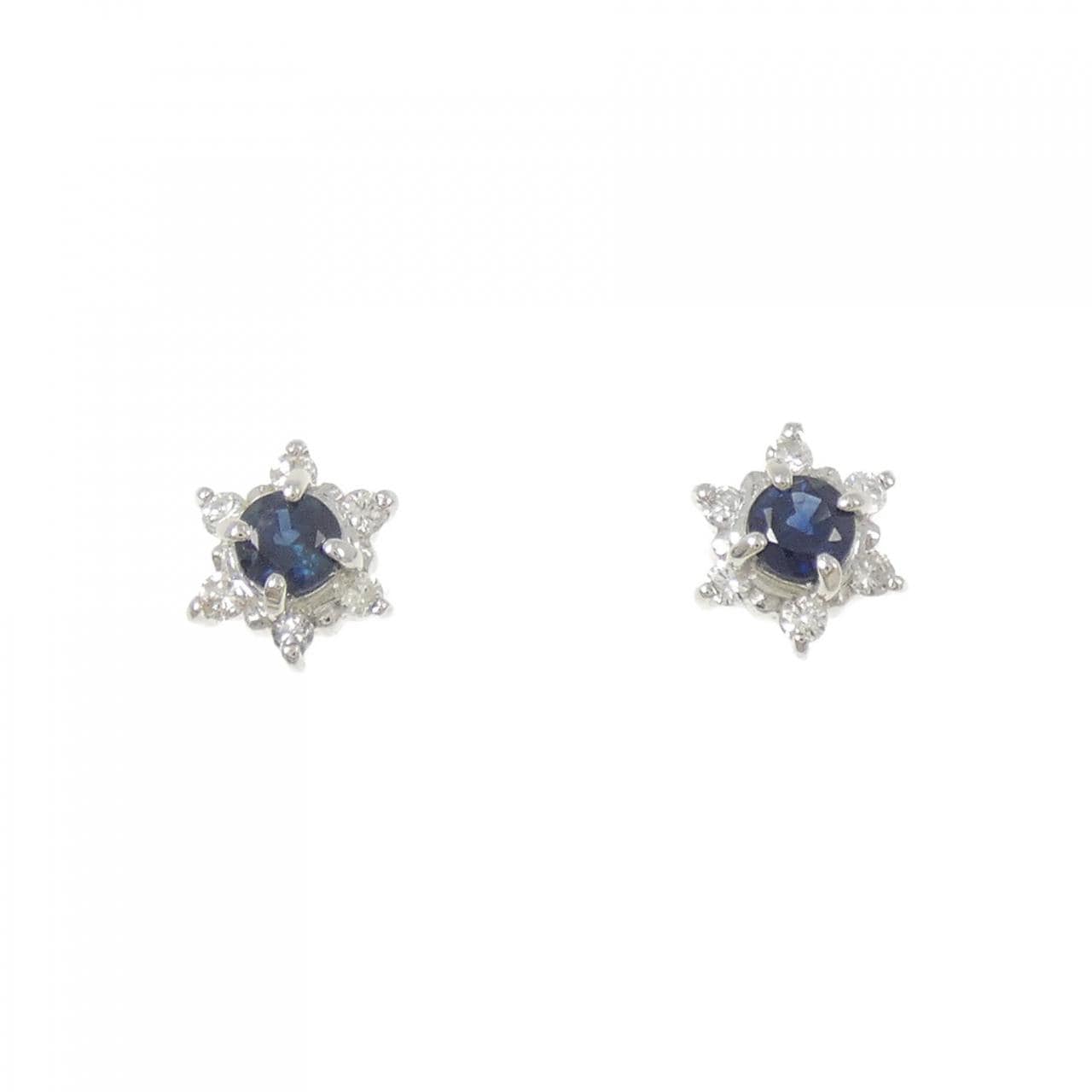 PT900 サファイヤ ピアス 0.42CT