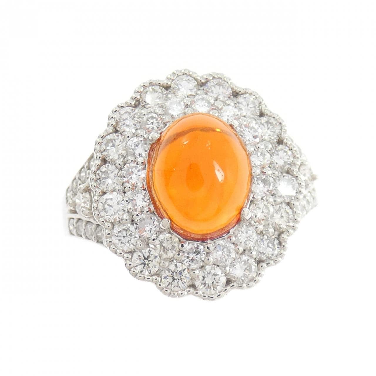 PT950 オパール リング 1.87CT