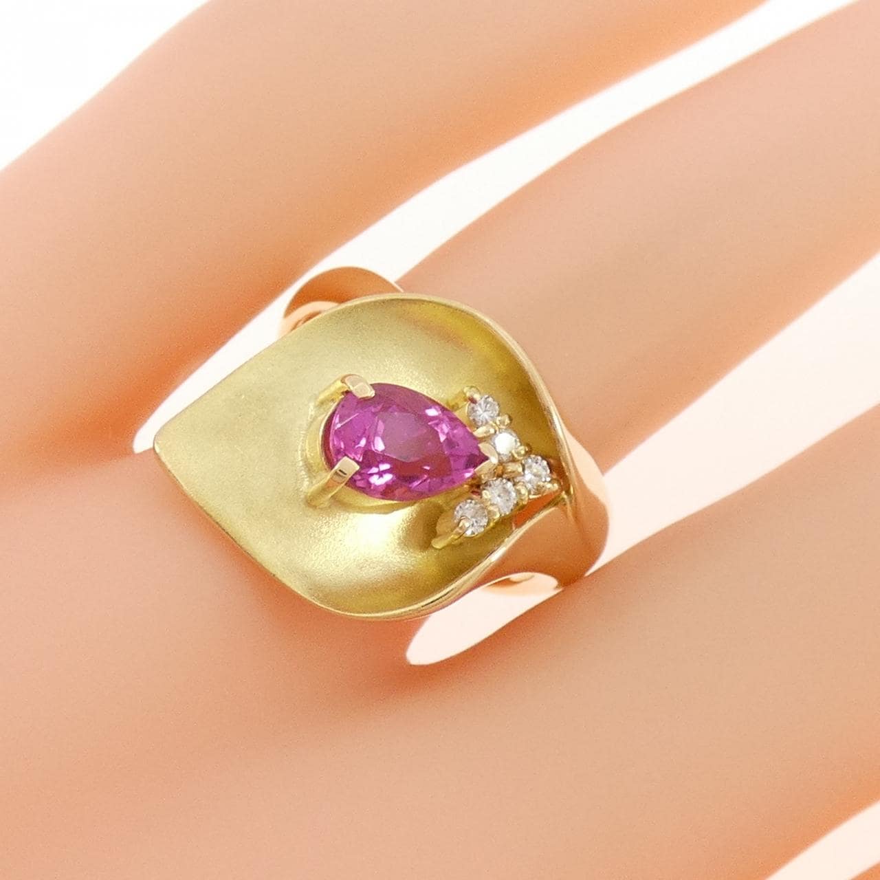 K18YG トルマリン リング 0.82CT