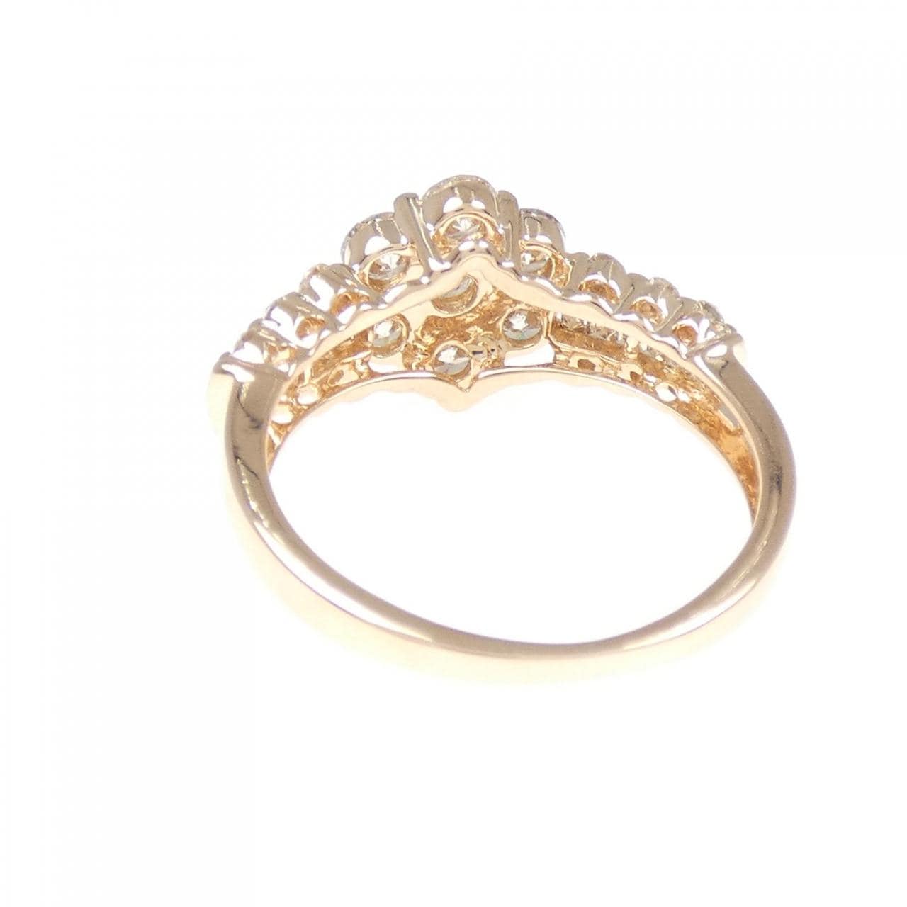 K18PG flower Diamond ring 1.00CT