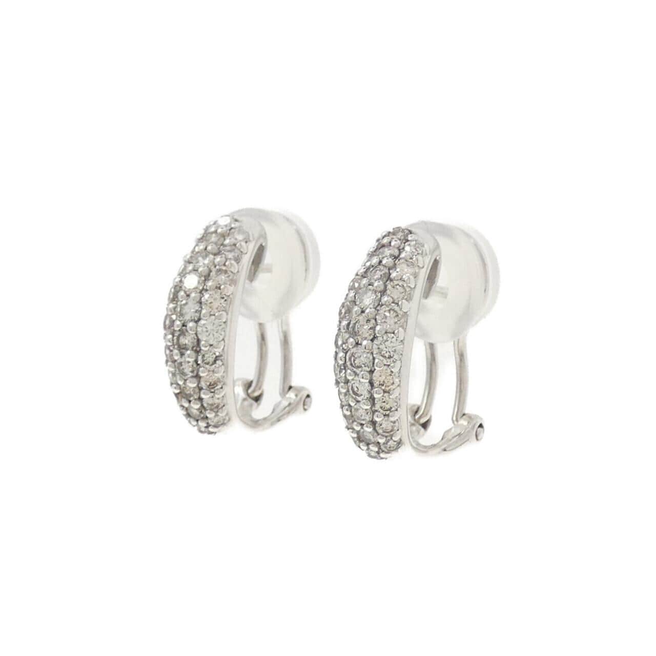 K18WG ダイヤモンド ピアス/イヤリング 1.00CT