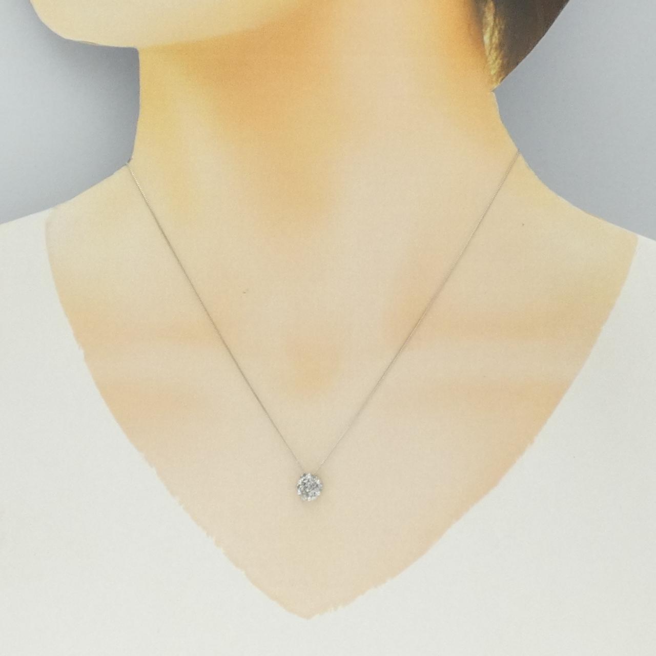 K10WG ダイヤモンド ネックレス 0.5CT