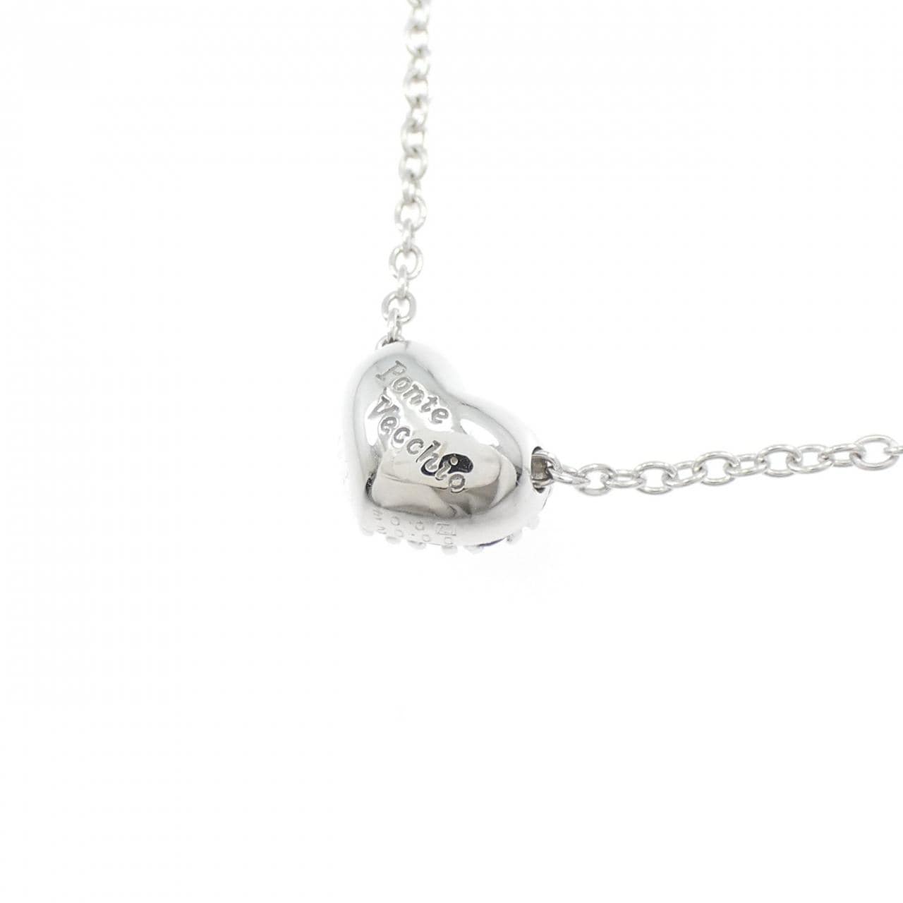 ポンテヴェキオ ハート サファイヤ ネックレス 0.21CT