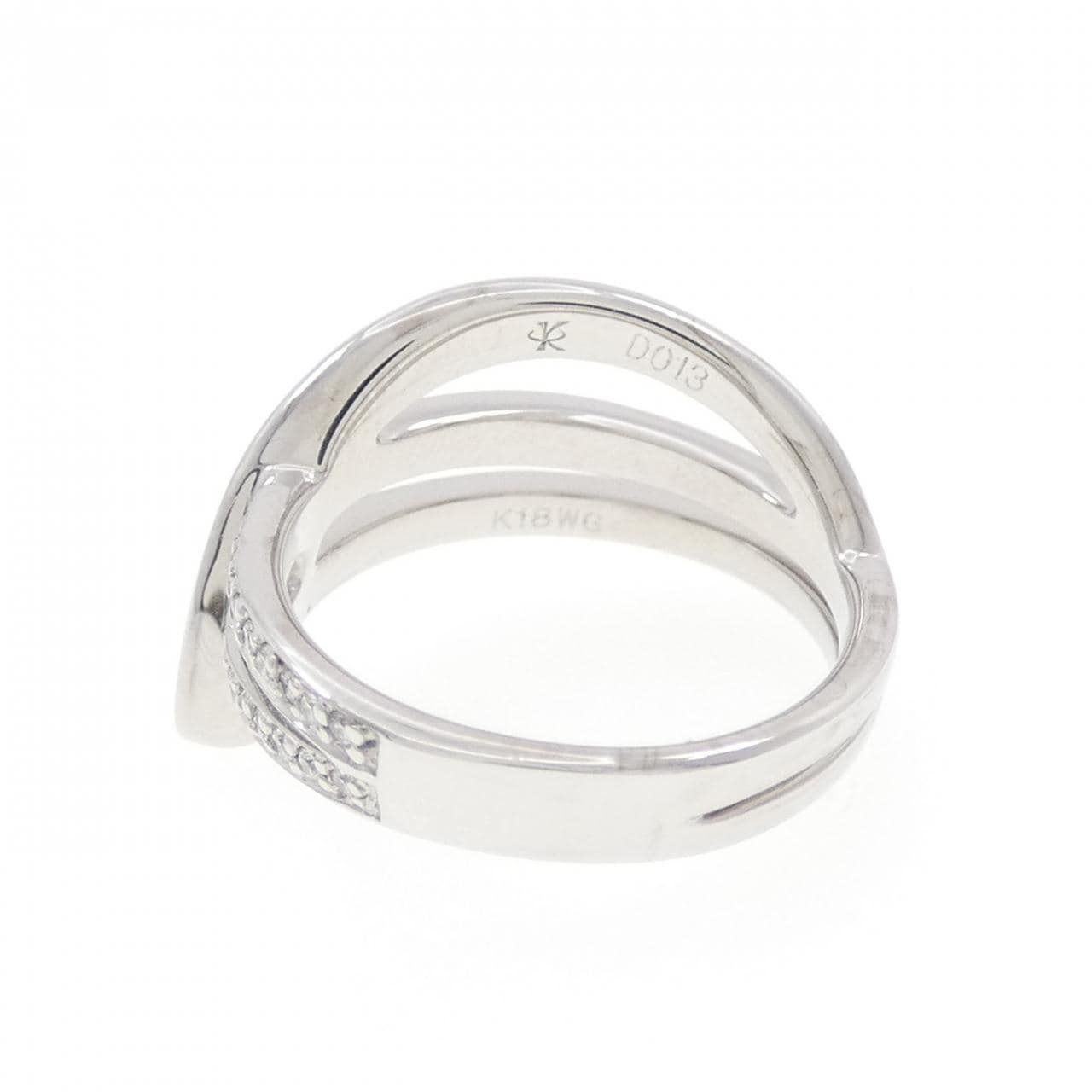 K18WG ダイヤモンド ピンキー リング 0.13CT