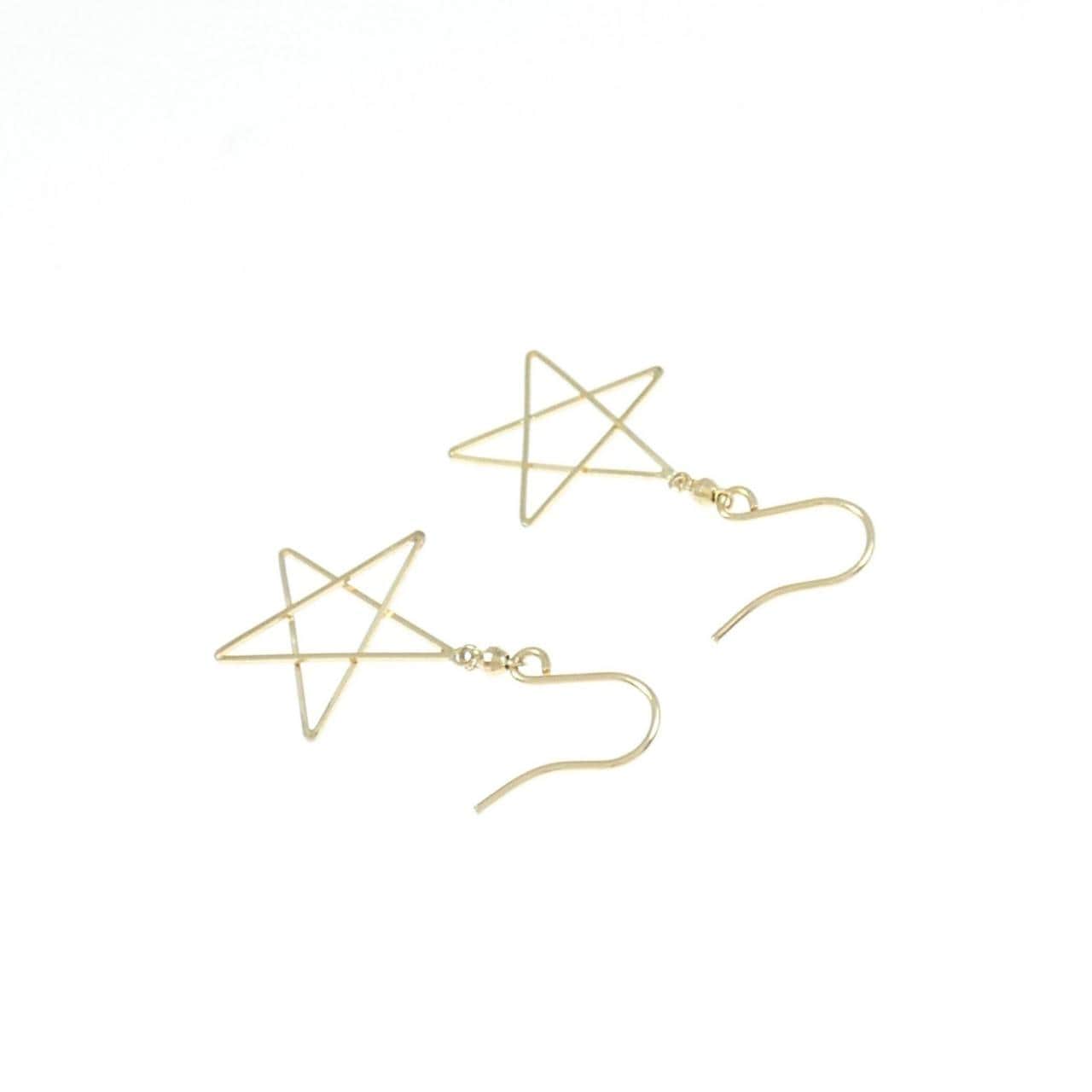 [BRAND NEW] K18YG star earrings