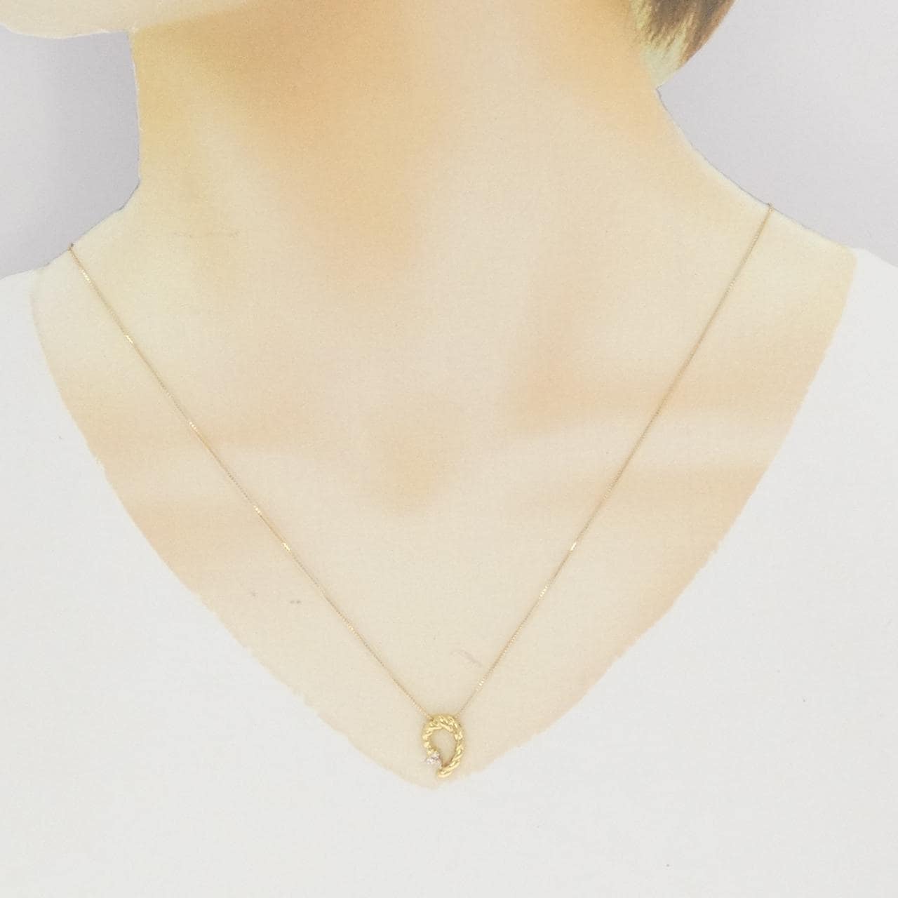 K18YG ピンクダイヤモンド ネックレス 0.04CT