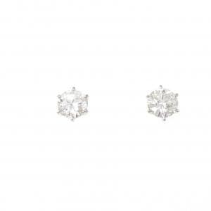 【リメイク】PT900/ST ダイヤモンド ピアス 0.518CT 0.527CT E-F VS1-2 EX-VG