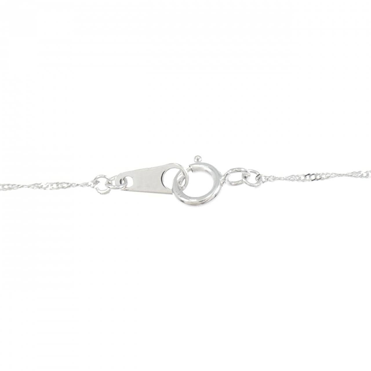 K18WG クロス ダイヤモンド ネックレス 0.12CT