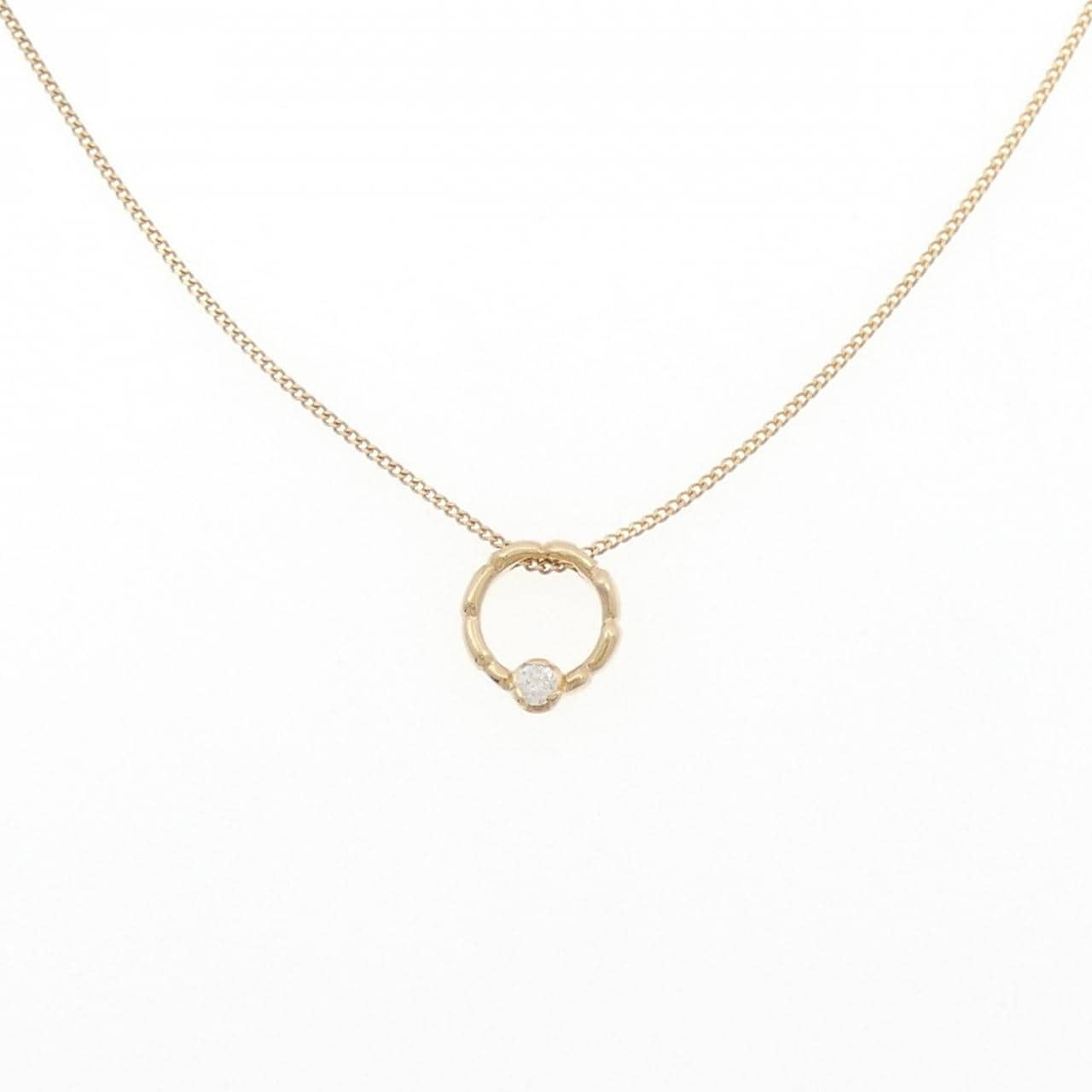 K18YG ダイヤモンド ネックレス 0.04CT