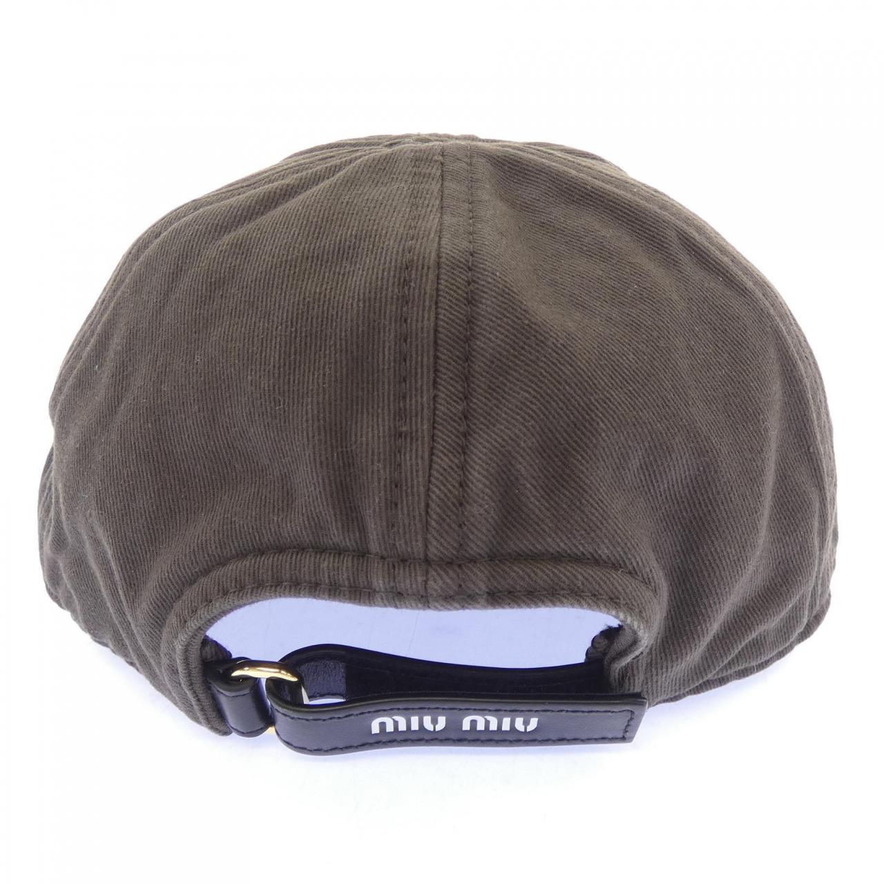 ミュウミュウ MIU MIU ドリルベースボール MIU MIUロゴ 5HC370 2CR2 CAP