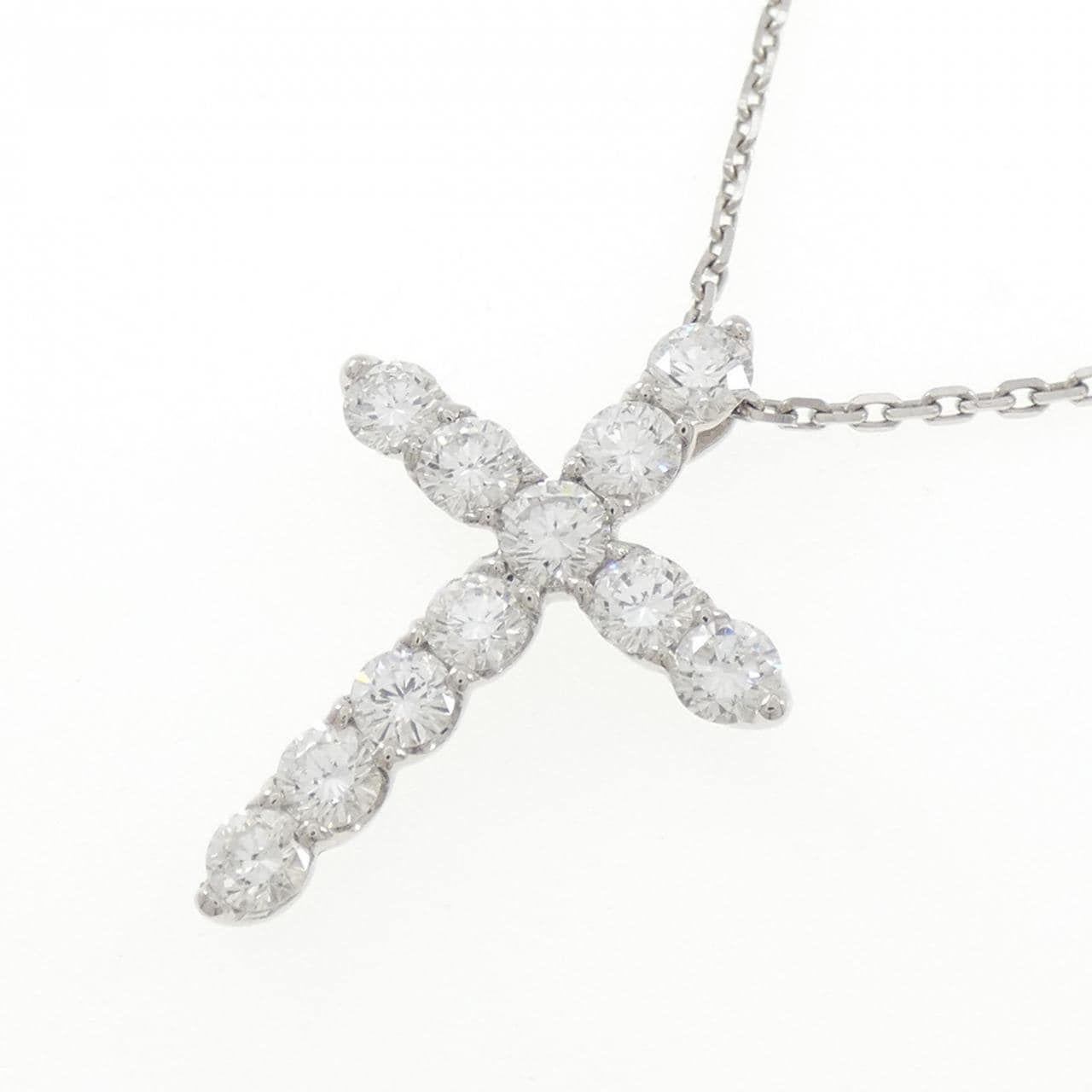 PT900/PT850 クロス ダイヤモンド ネックレス 1.90CT
