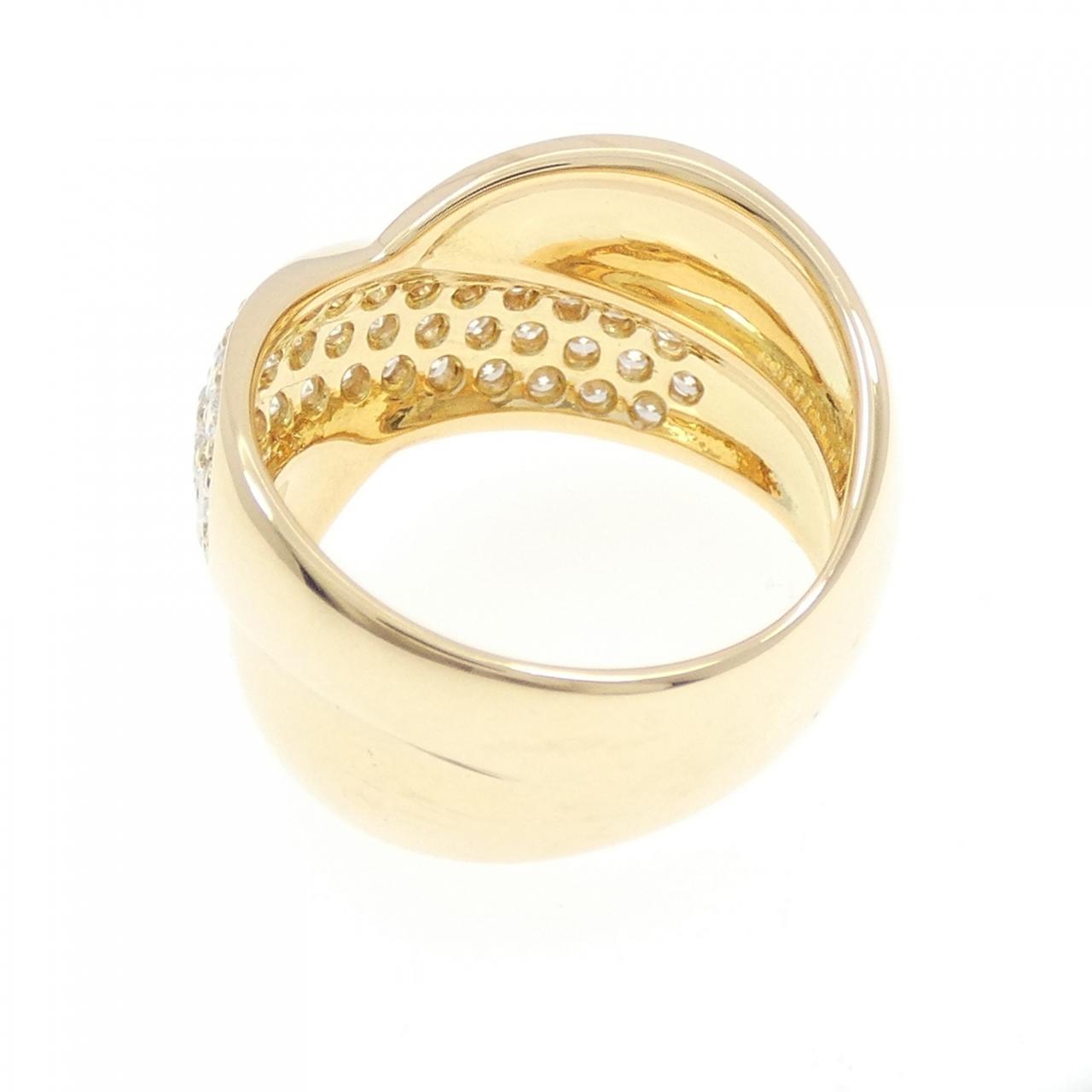 K18YG パヴェ ダイヤモンド リング 1.00CT
