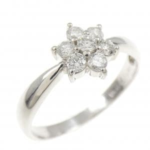 PT900 フラワー ダイヤモンド リング 0.31CT