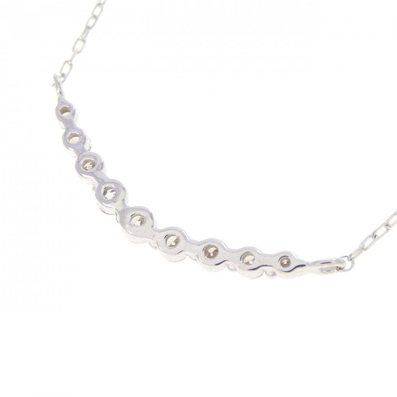 K18WG ダイヤモンド ネックレス 0.10CT