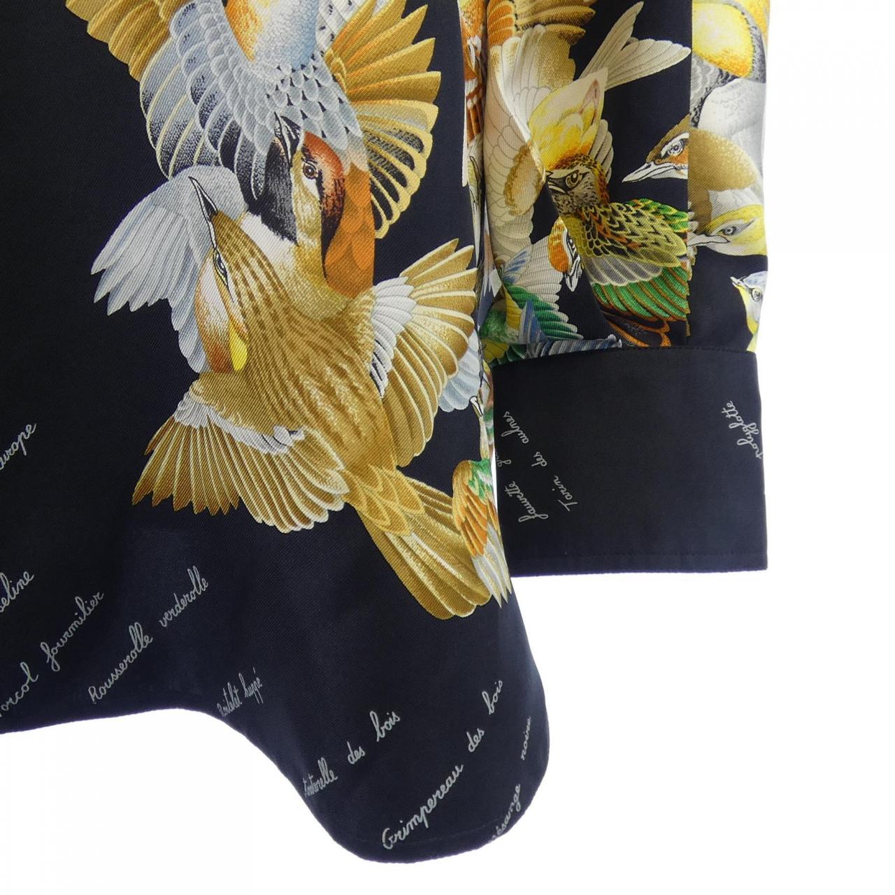 【ヴィンテージ】エルメス HERMES LINTRUS ツイルレーヌ. シャツ