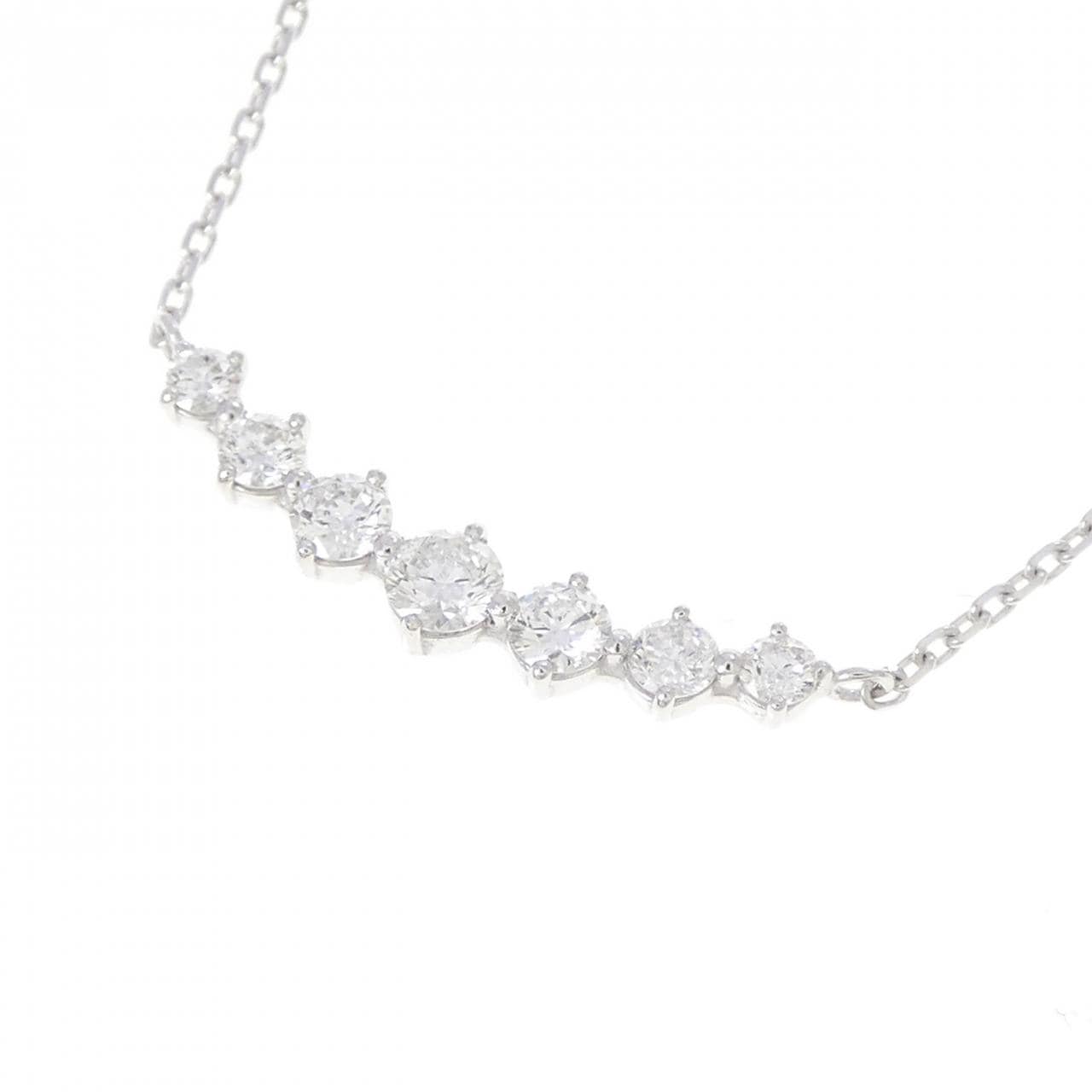 K18WG ダイヤモンド ネックレス 0.38CT