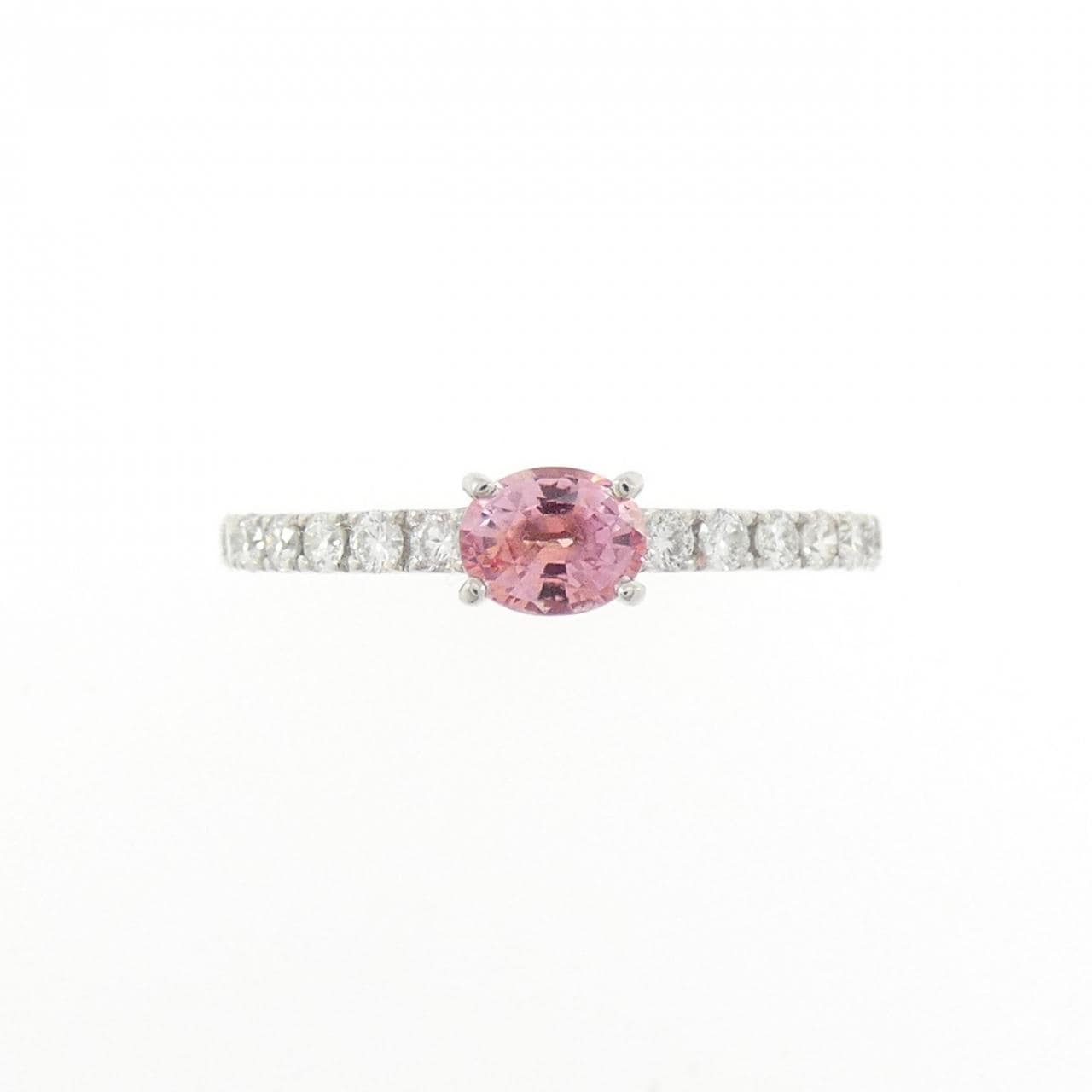 PT900 パパラチアサファイヤ リング 0.407CT