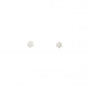 K18YG ソリティア ダイヤモンド ピアス 0.16CT