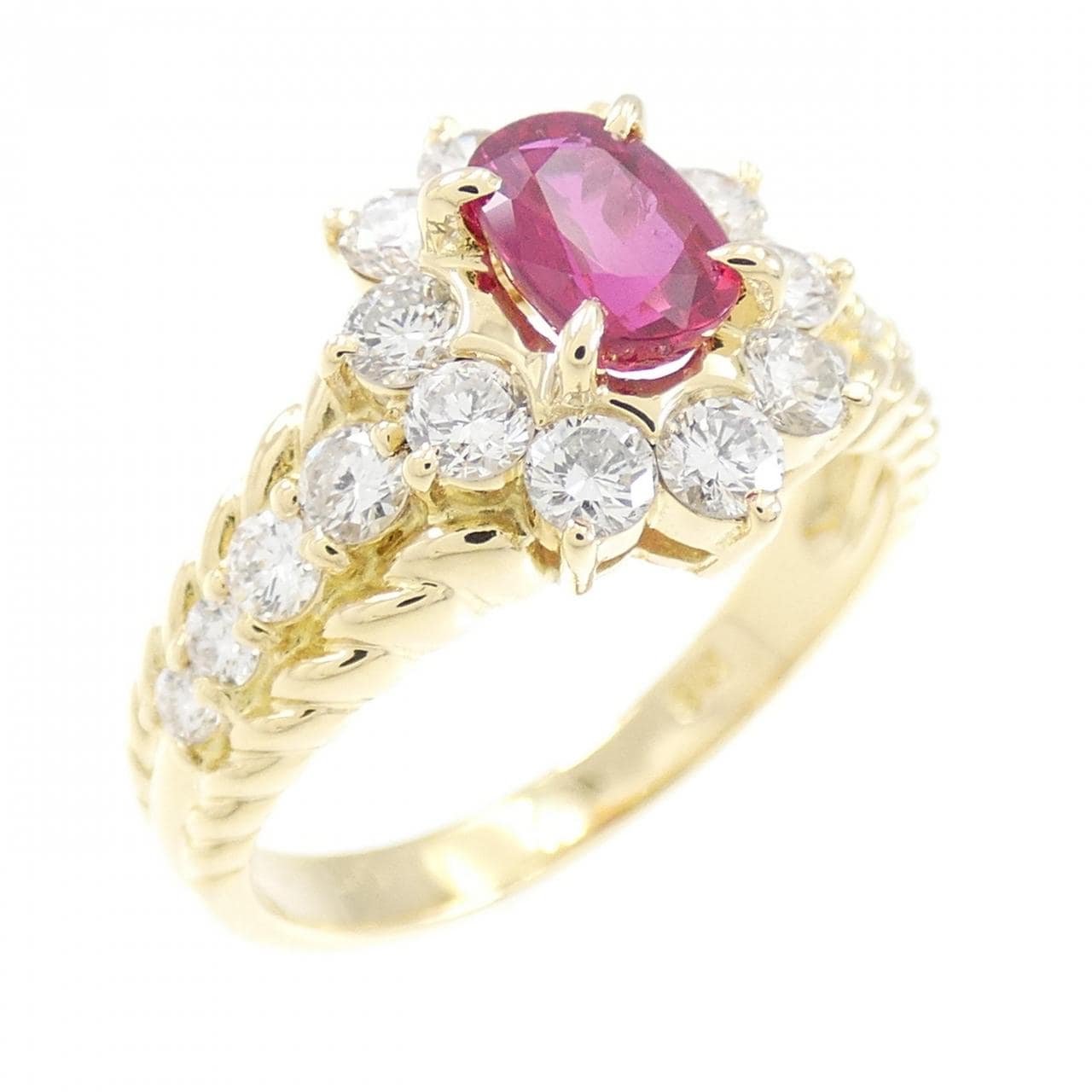 K18YG ruby ring 0.54CT