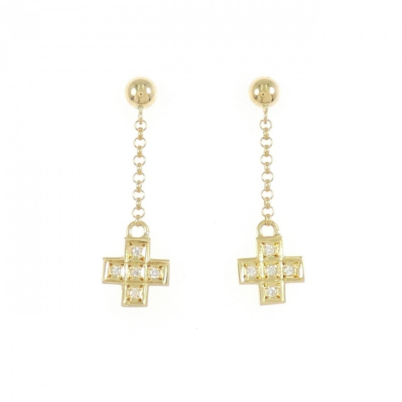 K18YG ダイヤモンド ピアス 0.06CT
