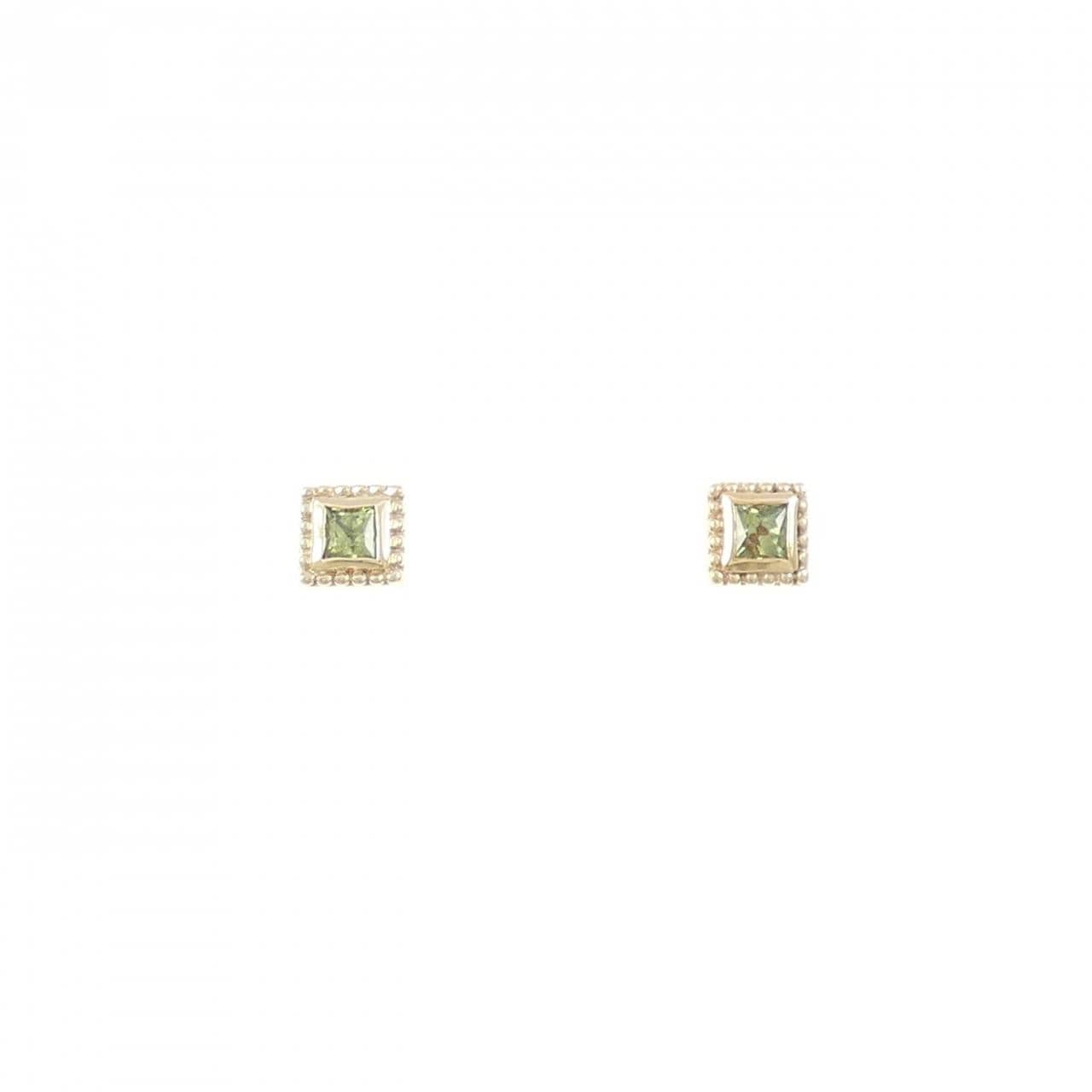 K10YG Sapphire Earrings