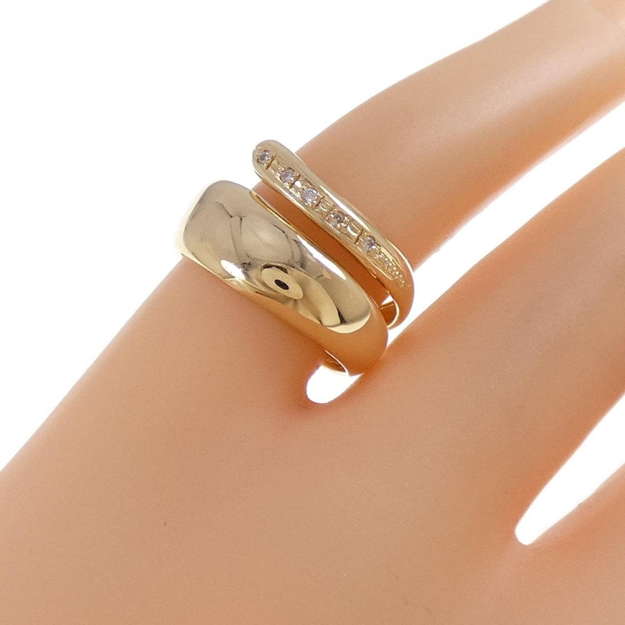 K18YG ダイヤモンド リング 0.02CT