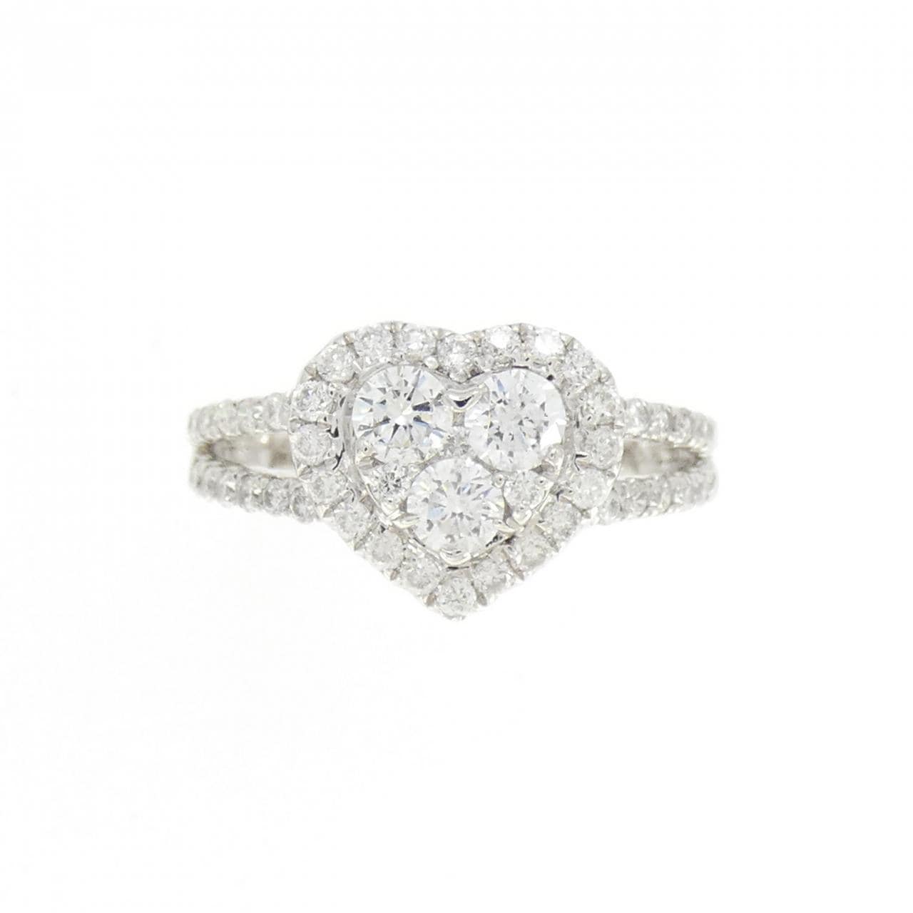 750WG ハート ダイヤモンド リング 0.96CT