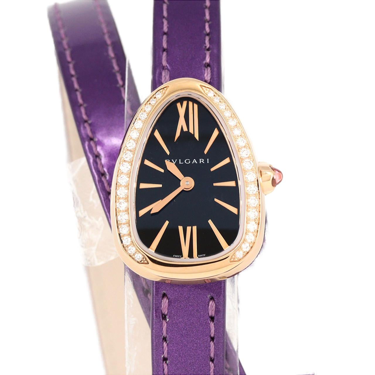 【新品】ブルガリ セルペンティ･クアドラプルスパイラル PG/D 102969/SPP27BGLD/4T PG･RG クォーツ