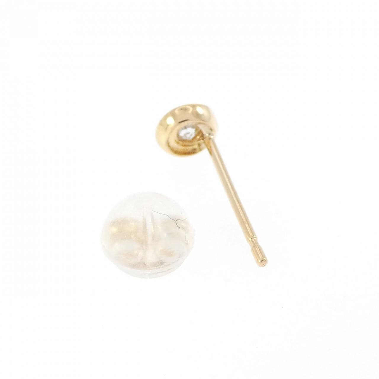 K18YG ダイヤモンド ピアス 0.05CT 片耳