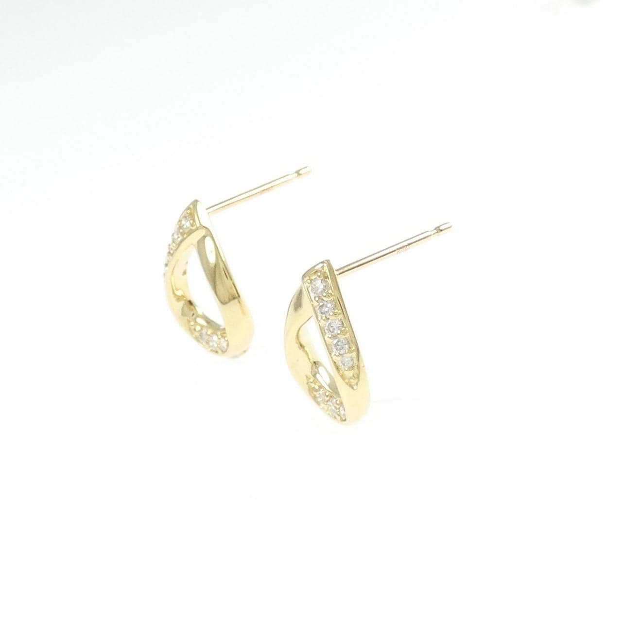 K18YG ダイヤモンド ピアス 0.10CT