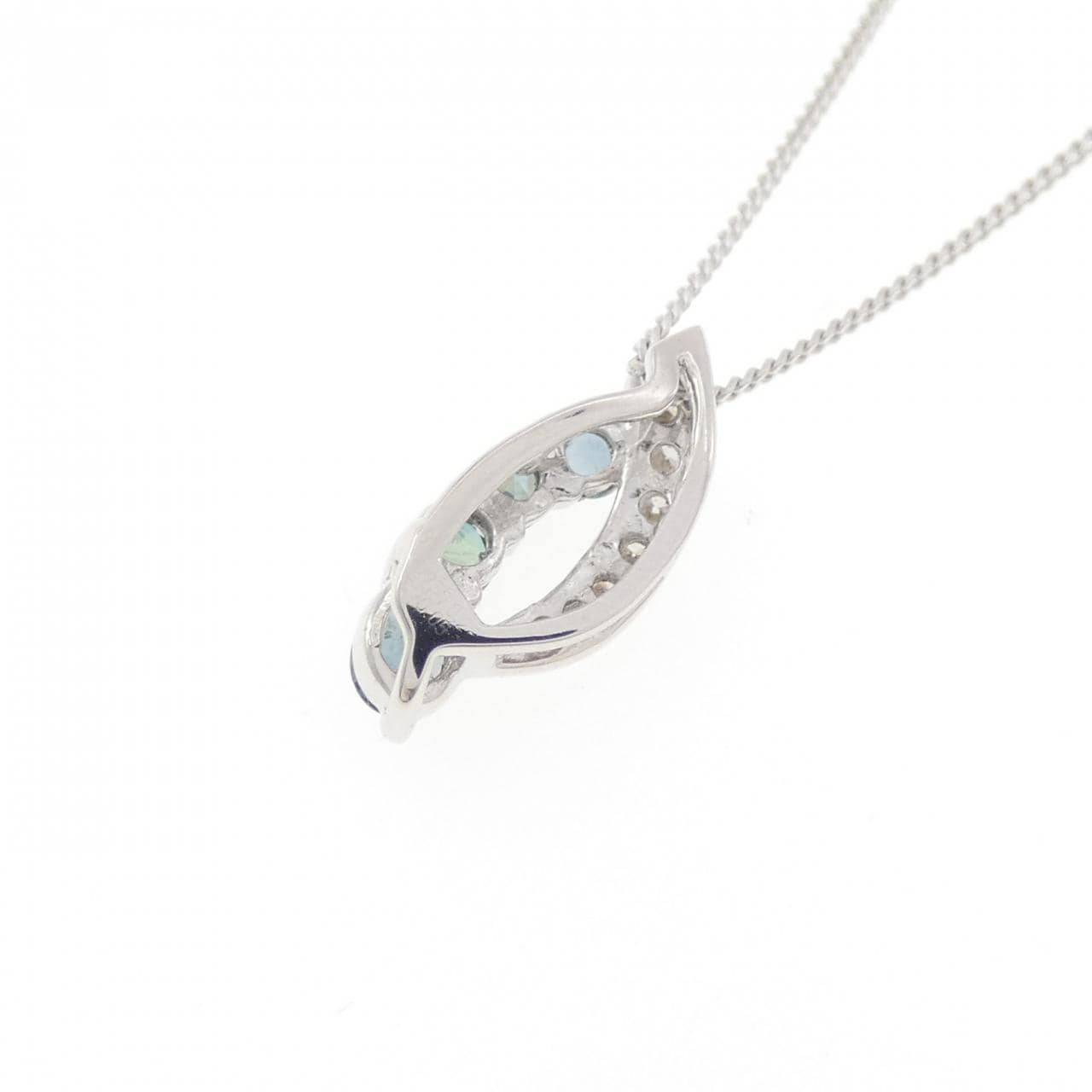 PT950/K18WG アレキサンドライト ネックレス 0.28CT