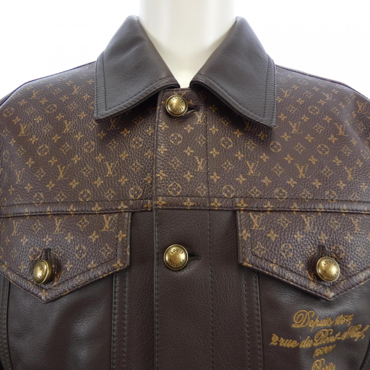 ルイヴィトン LOUIS VUITTON エンベリッシュドレザートラッカージャケット HSL85EBQV レザージャケット