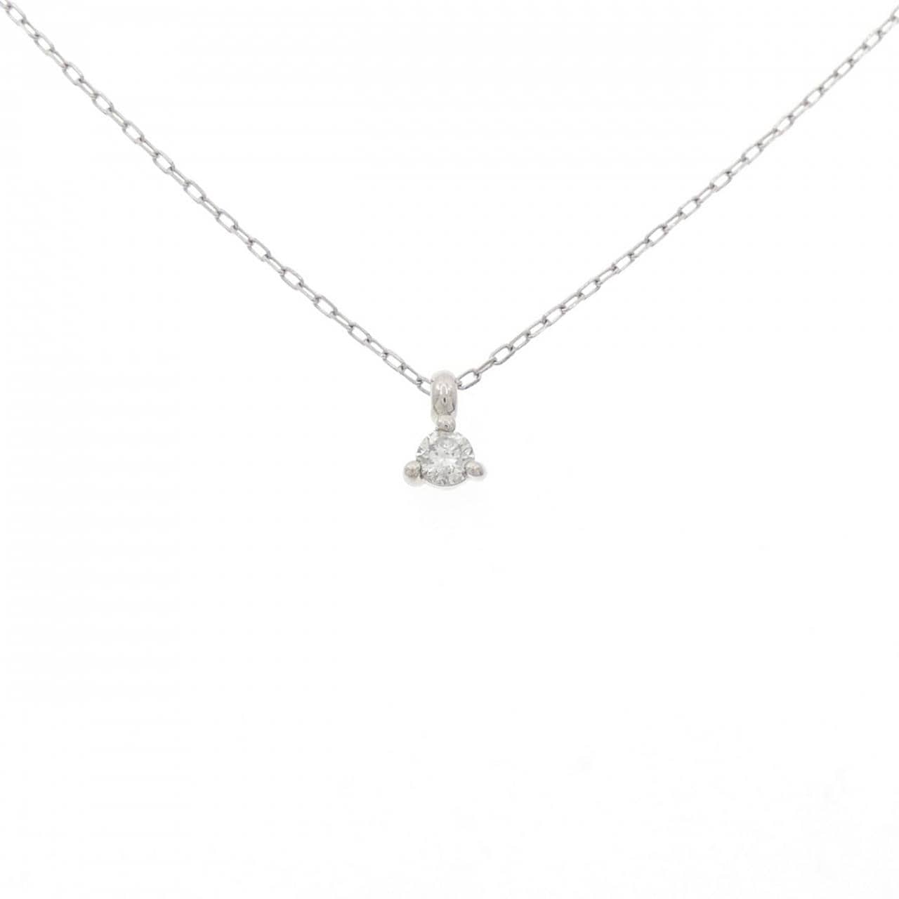 PT850 ソリティア ダイヤモンド ネックレス 0.1CT