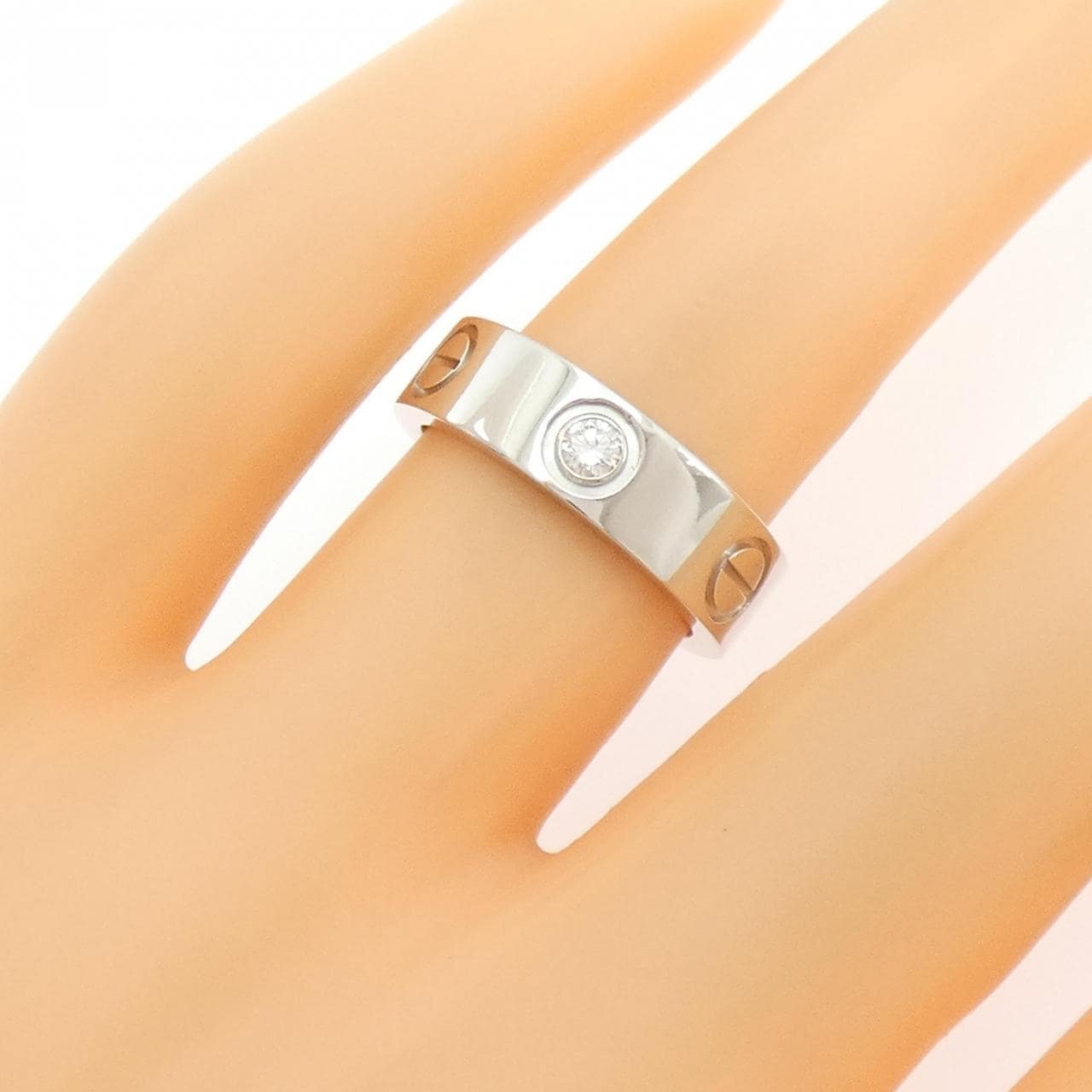 カルティエ ラブ ハーフダイヤ リング