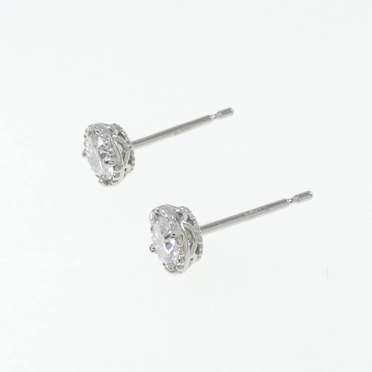 リメイク】PT/ST ダイヤモンド ピアス 0.216CT 0.236CT D VS1 Good www