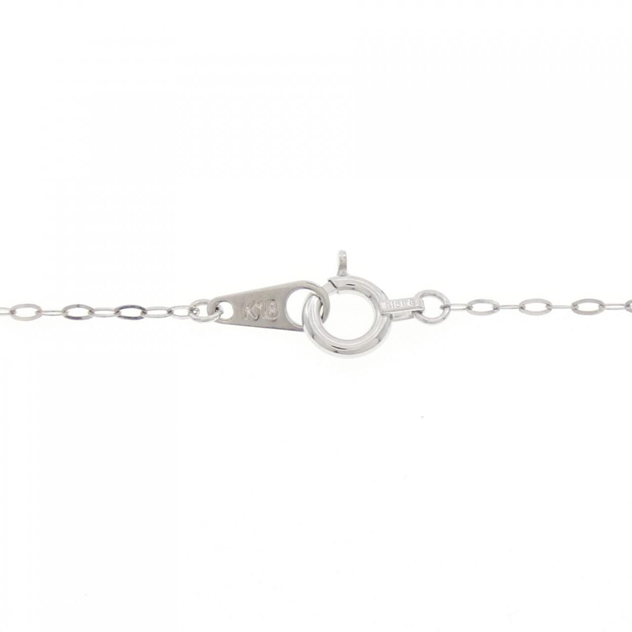 K18WG ハート ダイヤモンド ネックレス 0.40CT