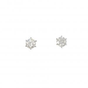 【リメイク】PT900/ST ダイヤモンド ピアス 0.373CT 0.379CT H-I I1 Good