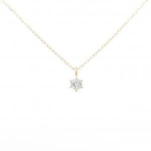 K18YG ソリティア ダイヤモンド ネックレス 0.20CT