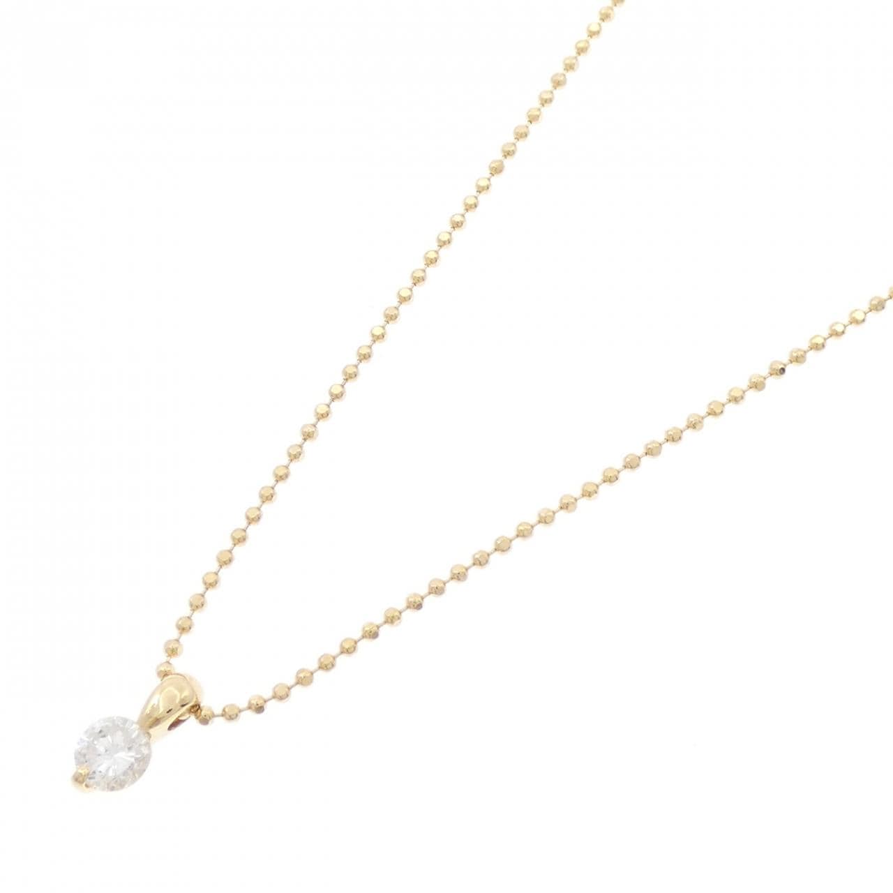 K18YG ソリティア ダイヤモンド ネックレス 0.20CT
