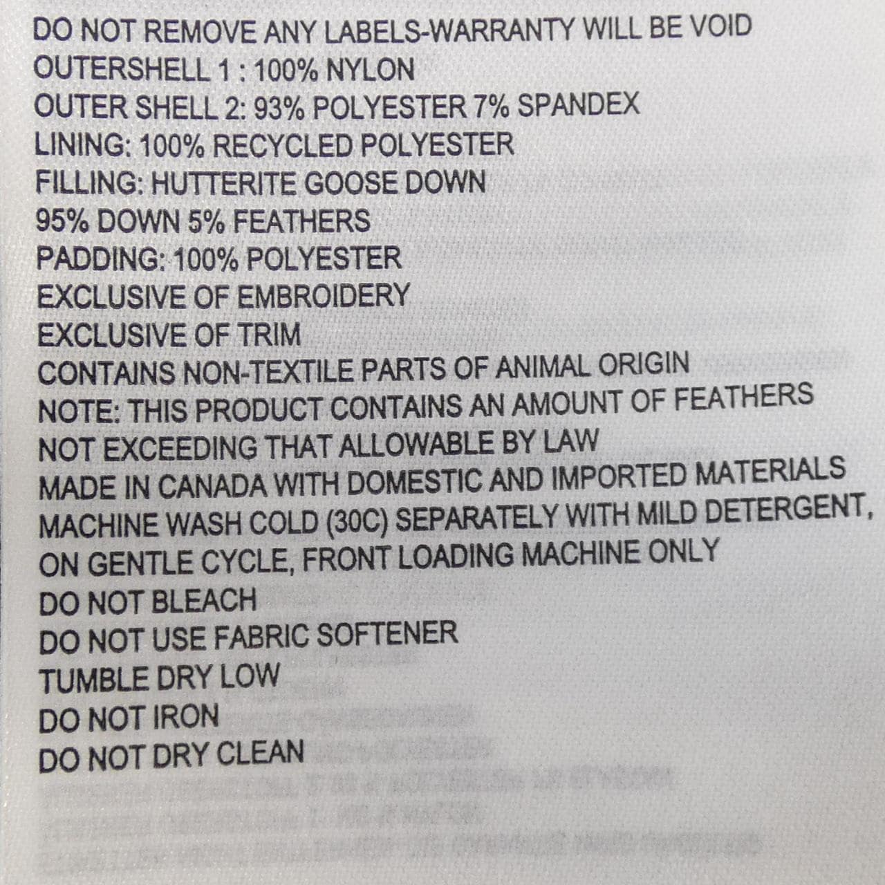 Canada Goose CANADA GOOSE 2701MOV Down Jacket